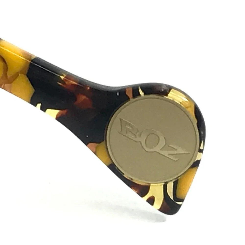 BOZ Eyeglasses Frames ZIGGY 9955 Brown Marble Matte Gold Argyle Arms 53-15-137
